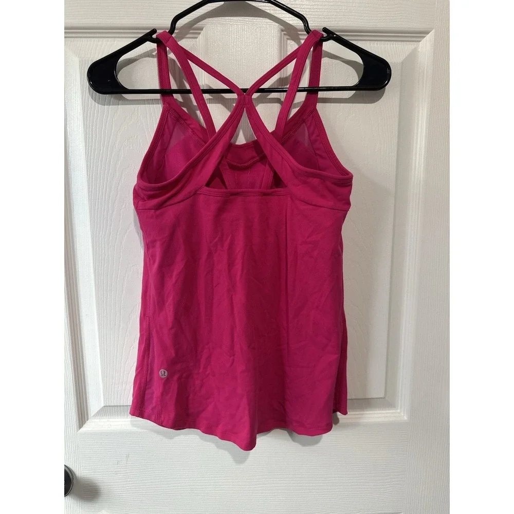 Lululemon Tank Top Hot‎ Pink Size 6